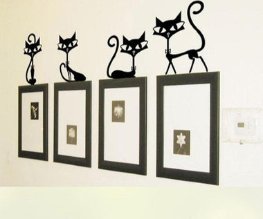 Black Fashion Cat Stickers