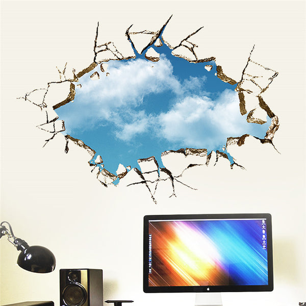 Blue Sky and White Clouds Wall Decals