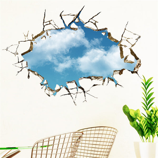 Blue Sky and White Clouds Wall Decals