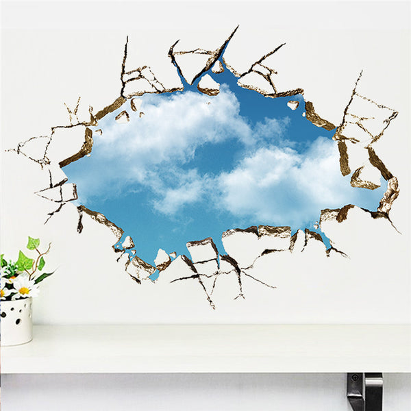 Blue Sky and White Clouds Wall Decals