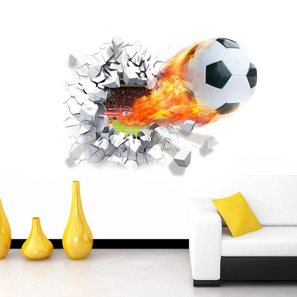 Firing Football Through Wall Sticker