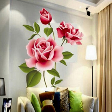 Romantic Love Rose Flower Wall Sticker