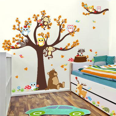 Tree with Animals Wall Sticker