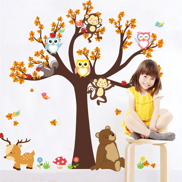 Tree with Animals Wall Sticker
