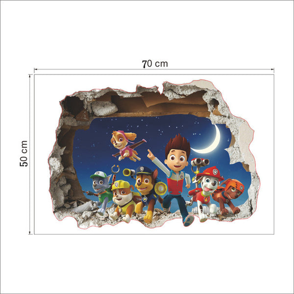 Paw Patrol 3D Vinyl Art Decals