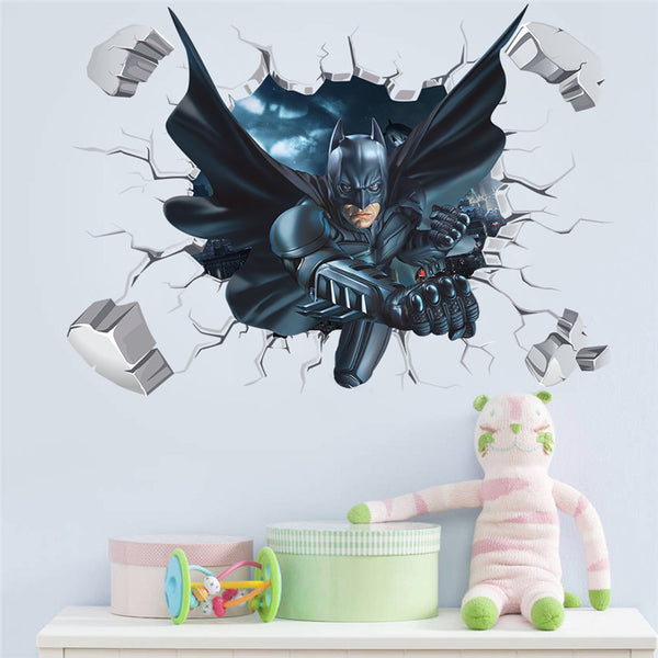 Cartoon Hero Broken Wall Home Decor