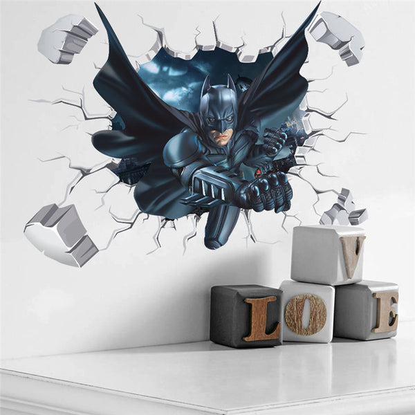 Cartoon Hero Broken Wall Home Decor