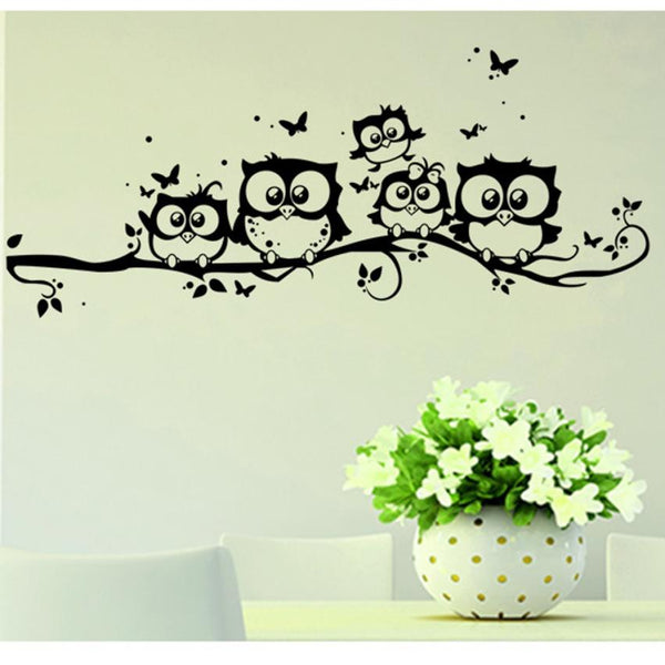 Owl and Butterfly Wall Stickers