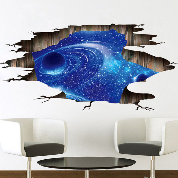 3D Galaxy Floor Mural