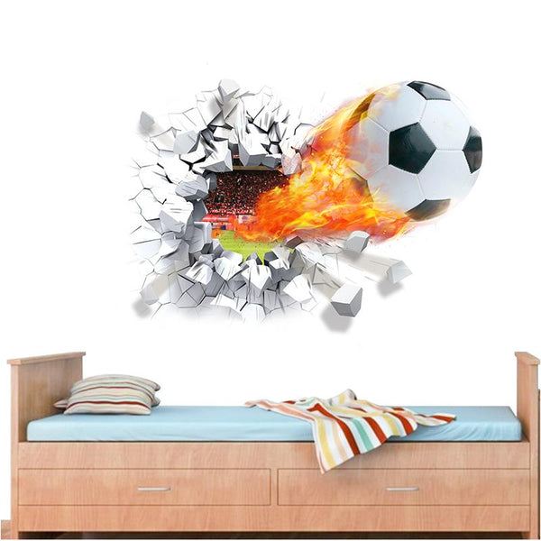 Firing Football Through Wall Sticker
