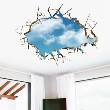Blue Sky and White Clouds Wall Decals