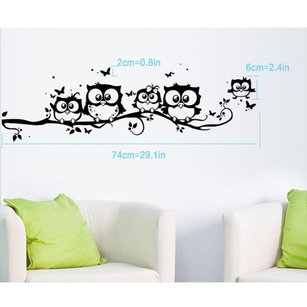 Owl and Butterfly Wall Stickers