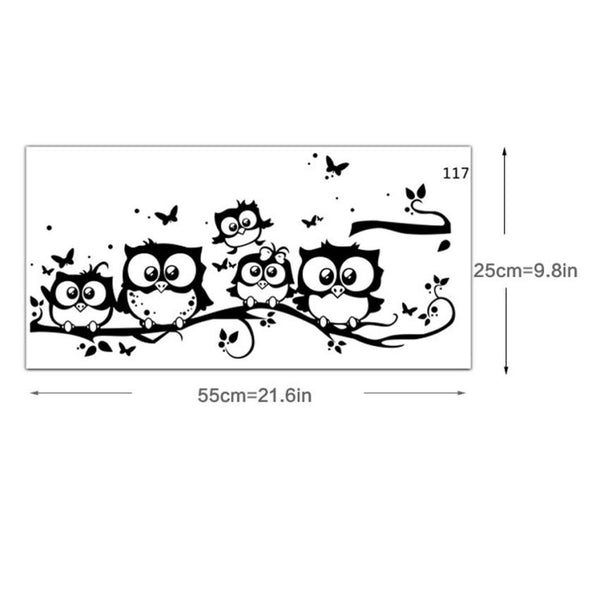 Owl and Butterfly Wall Stickers