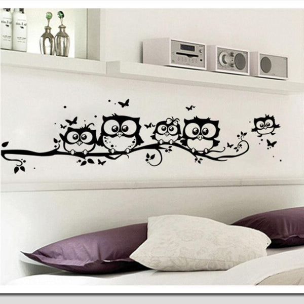 Owl and Butterfly Wall Stickers